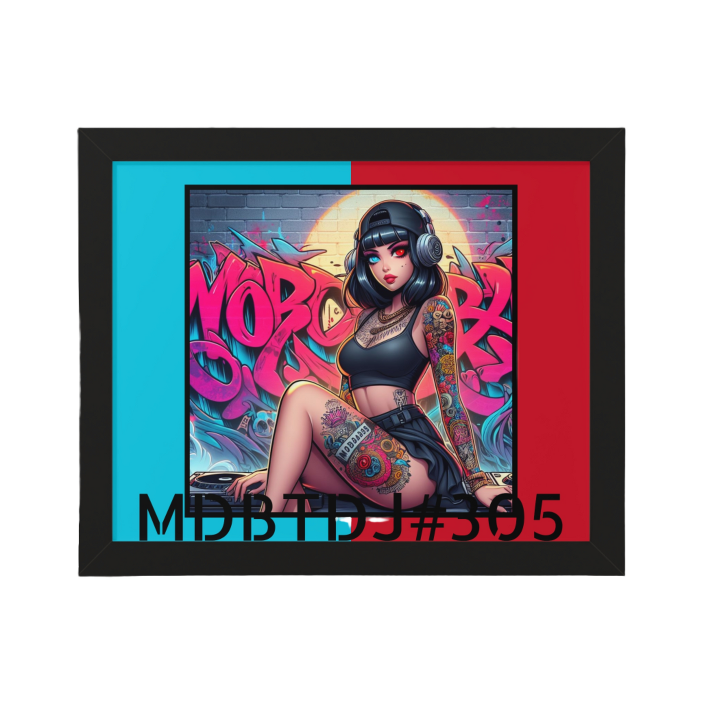 MDBTDJ#305 20x16 Tattooed Dj's LE Framed Horizontal Poster Wall Decor