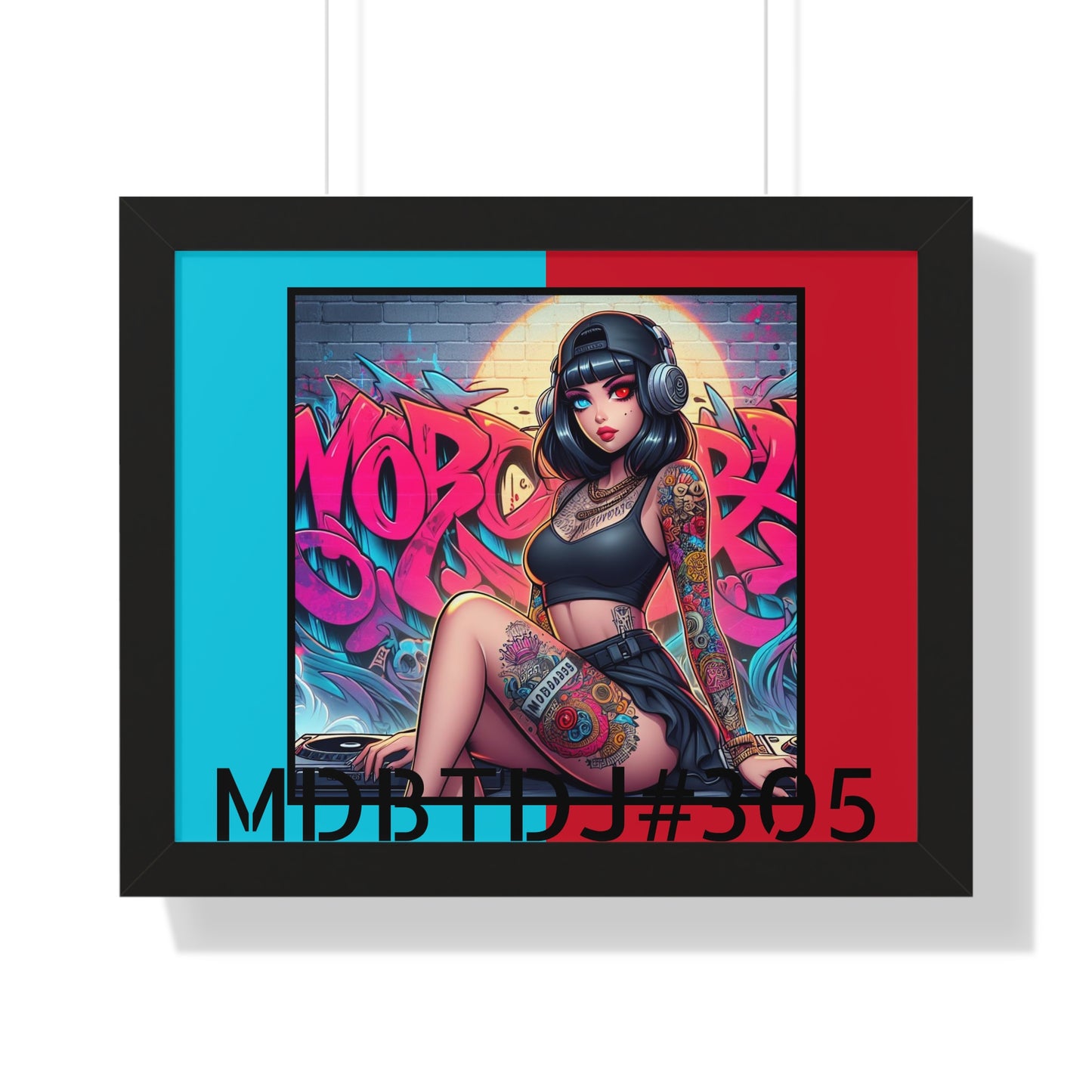 MDBTDJ#305 20x16 Tattooed Dj's LE Framed Horizontal Poster Wall Decor