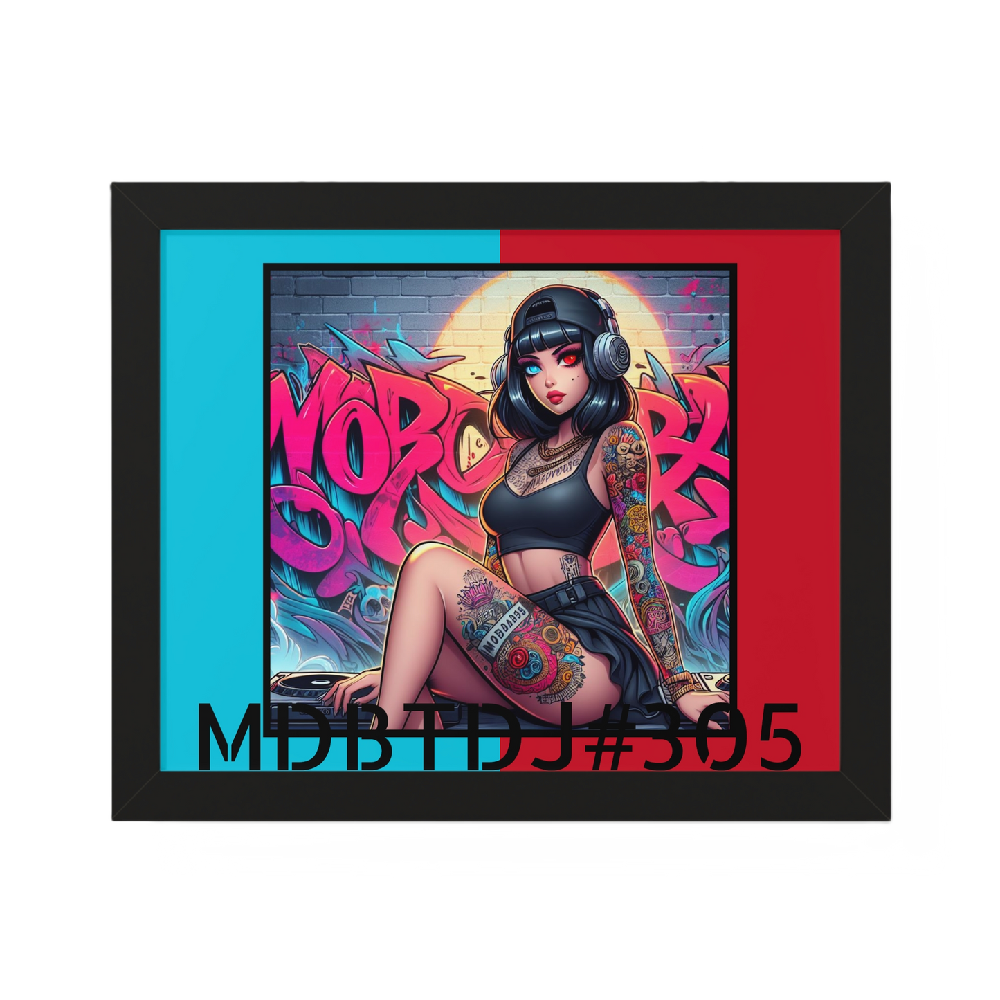 MDBTDJ#305 20x16 Tattooed Dj's LE Framed Horizontal Poster Wall Decor