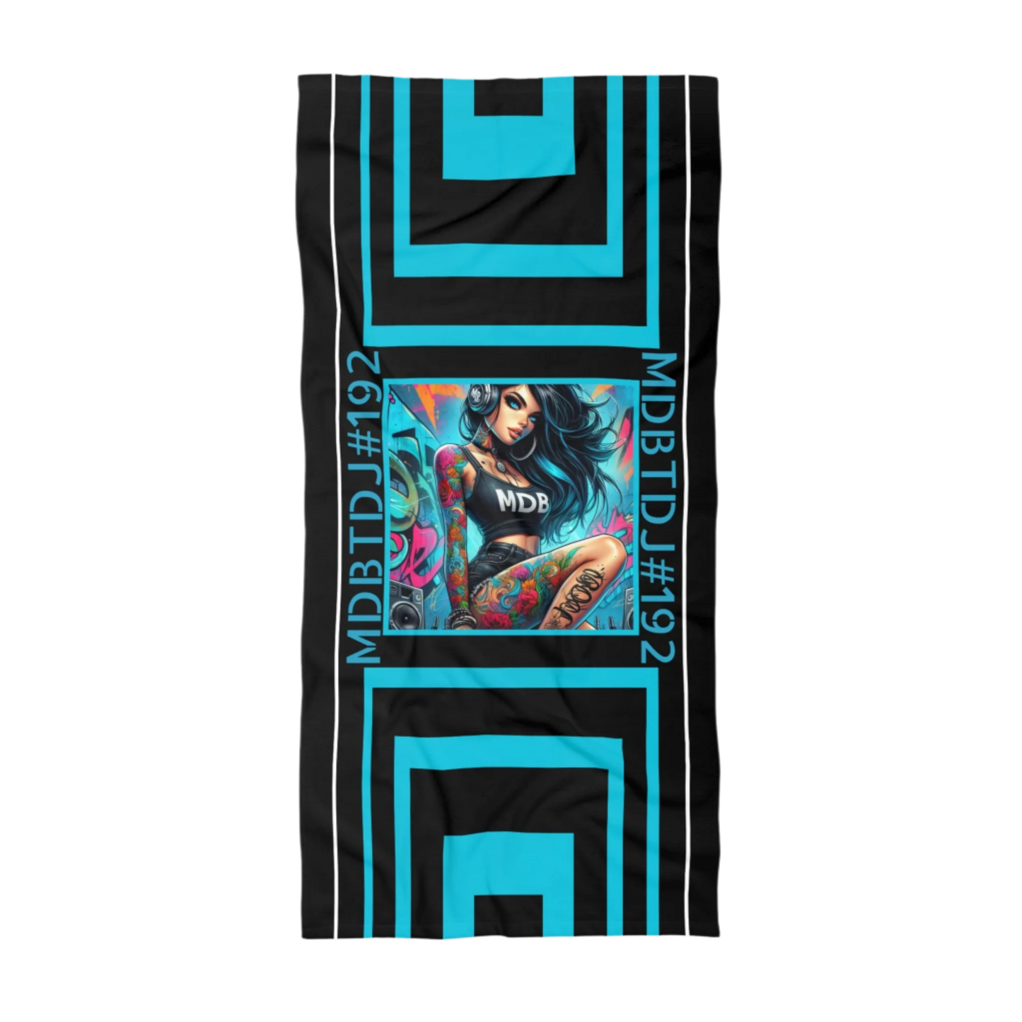 MDBTDJ#192T2DJ Beach Towel, Beach Towel, Uncategorized, Tattooed Djs Shop