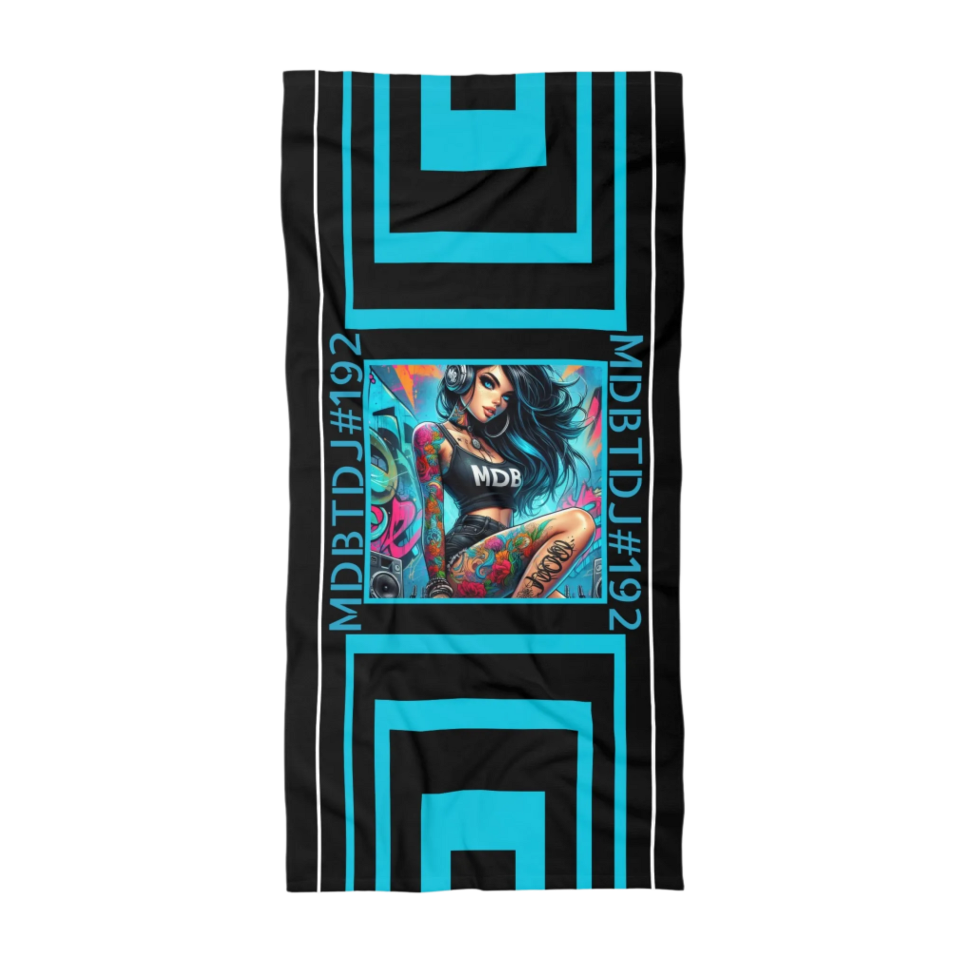 MDBTDJ#192T2DJ Beach Towel, Beach Towel, Uncategorized, Tattooed Djs Shop