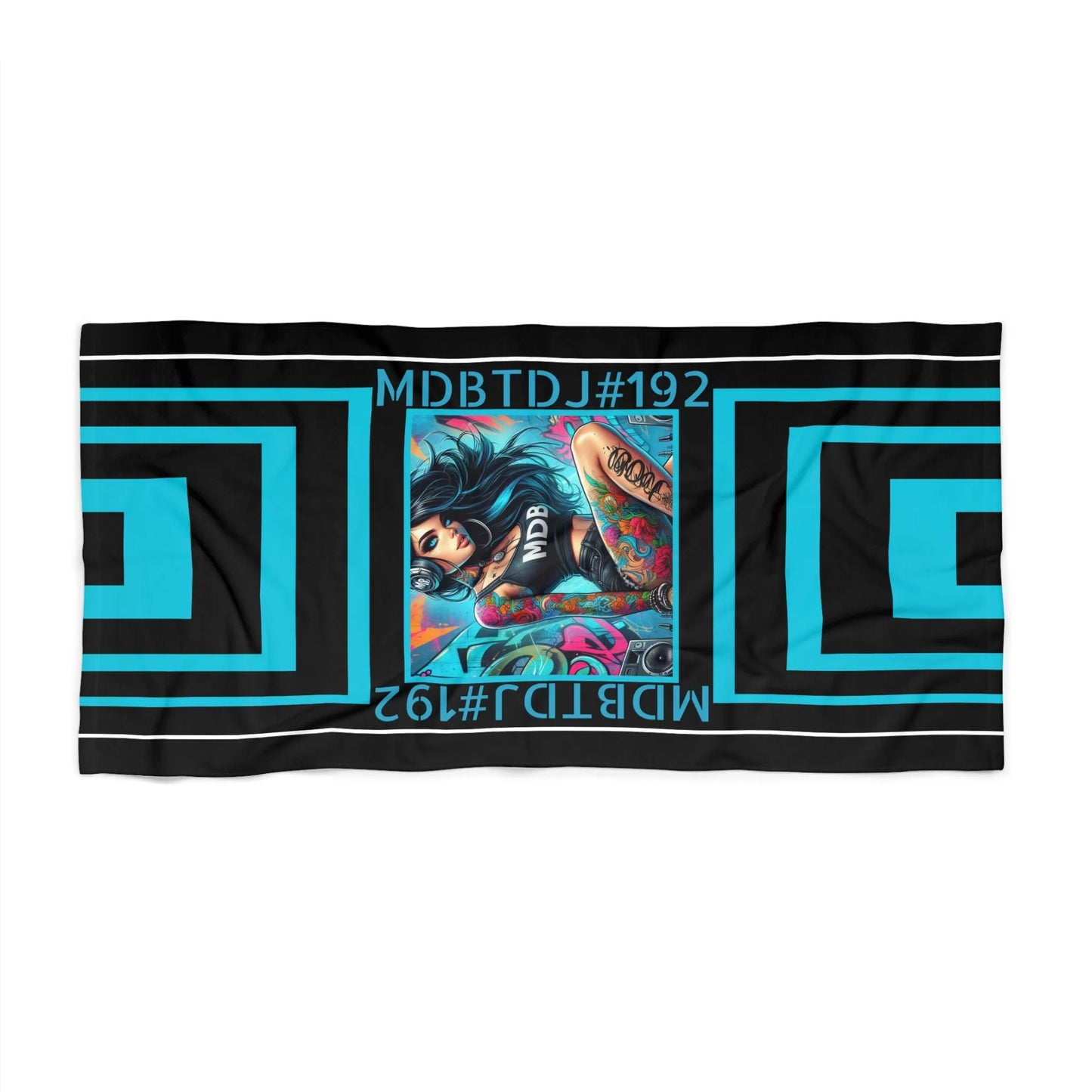 MDBTDJ#192T2DJ Beach Towel, Beach Towel, Uncategorized, Tattooed Djs Shop