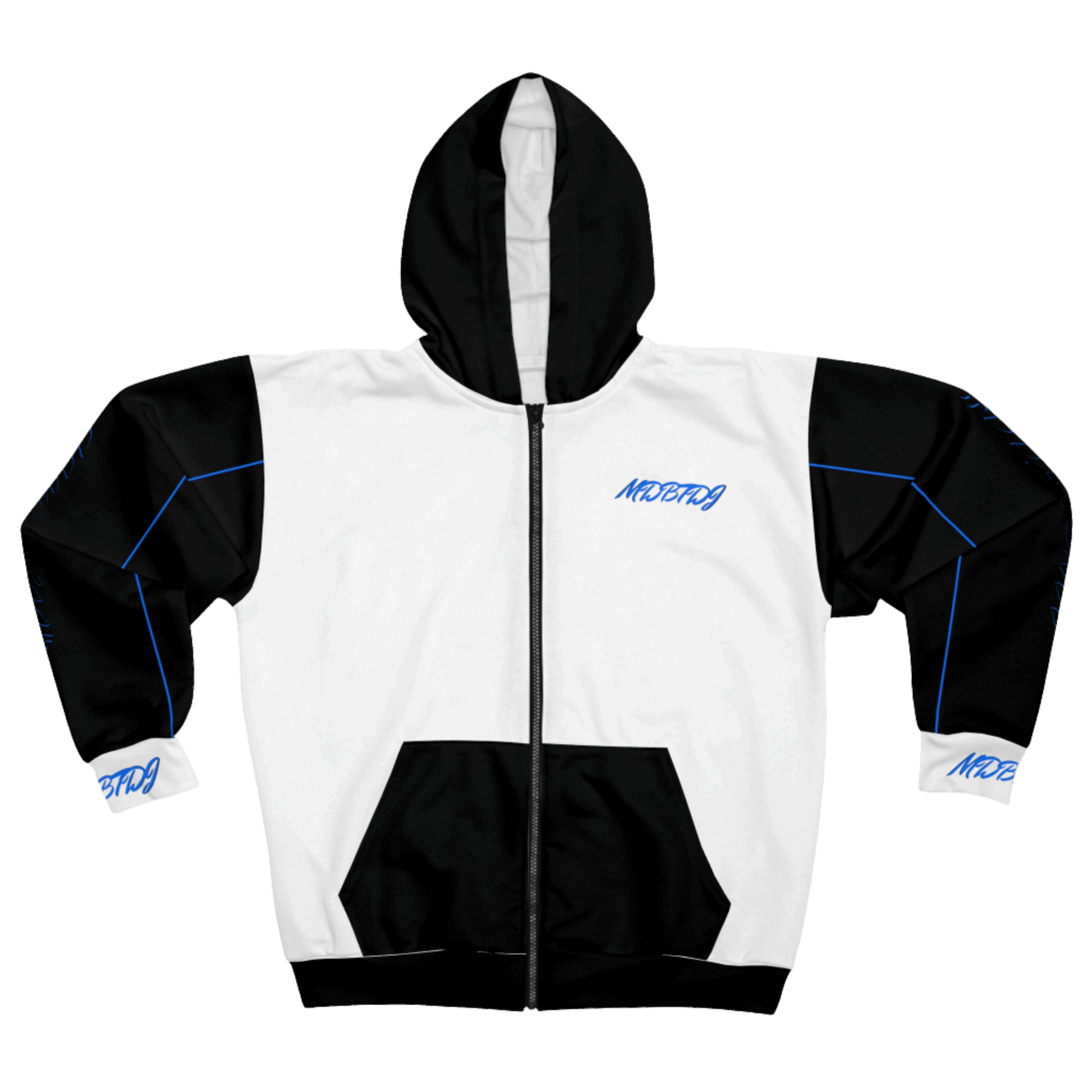 MDBTDJ#BBLUPSWBB Unisex Zip Up Hoodie
