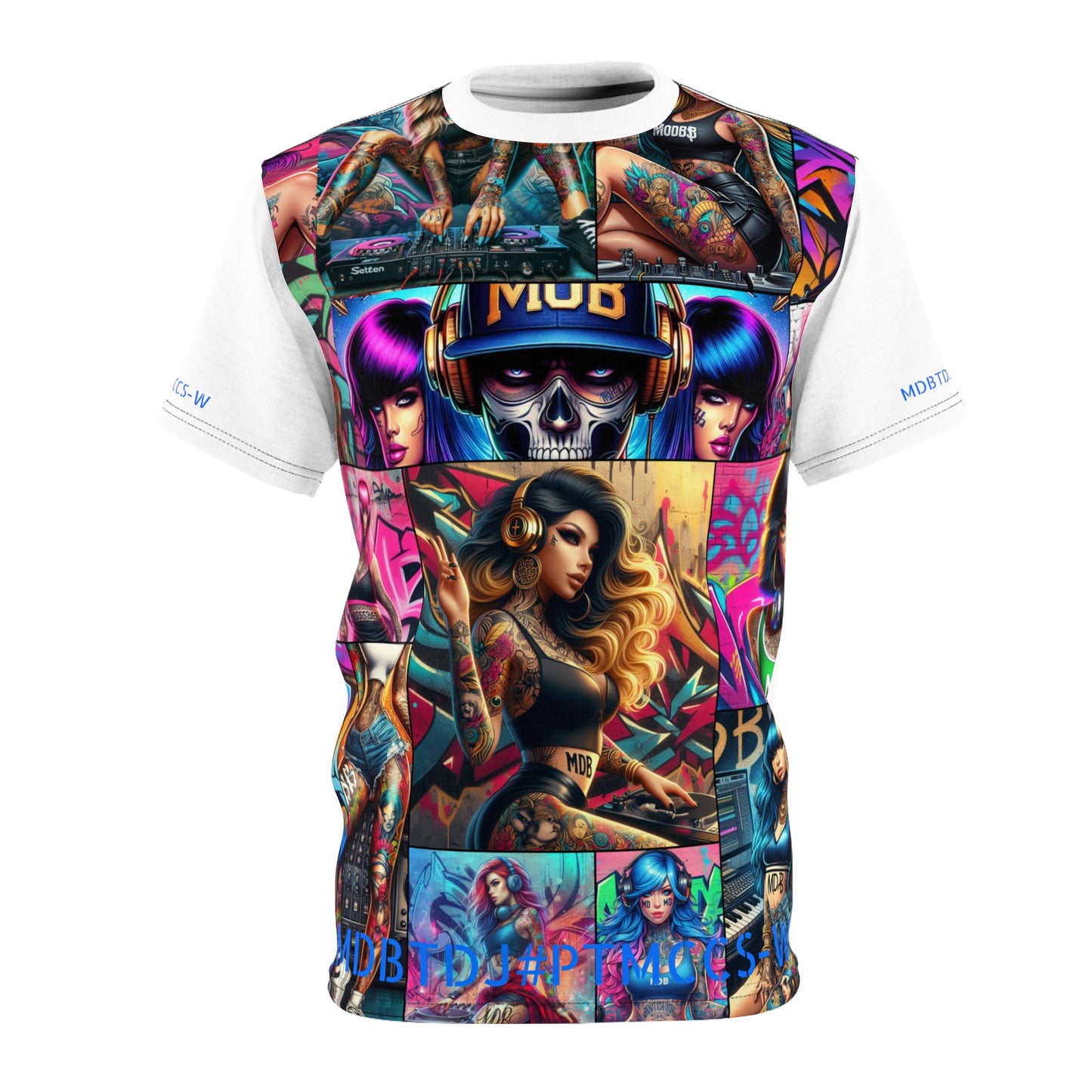 MDBTDJ#PTMCCS-W Premium Art Tee Shirt - Tattooed Dj's Limited Edition - Unisex, T-Shirt, Clothing Tops, Tattooed Djs Shop