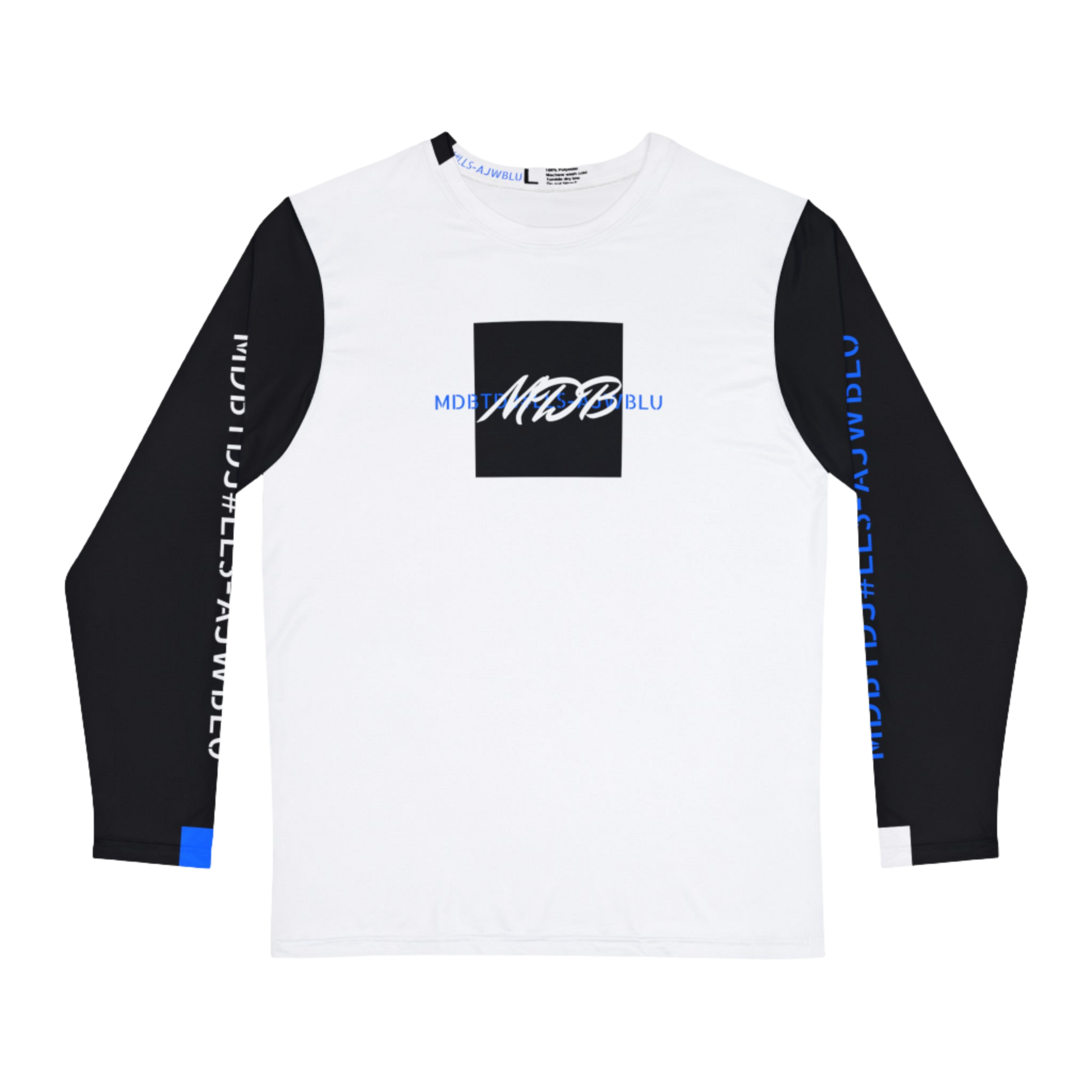 MDBTDJ#LLS-AJWBLU Premium Men's Long Sleeve Shirt, Long Sleeve Shirt, Clothing Tops, Tattooed Djs Shop