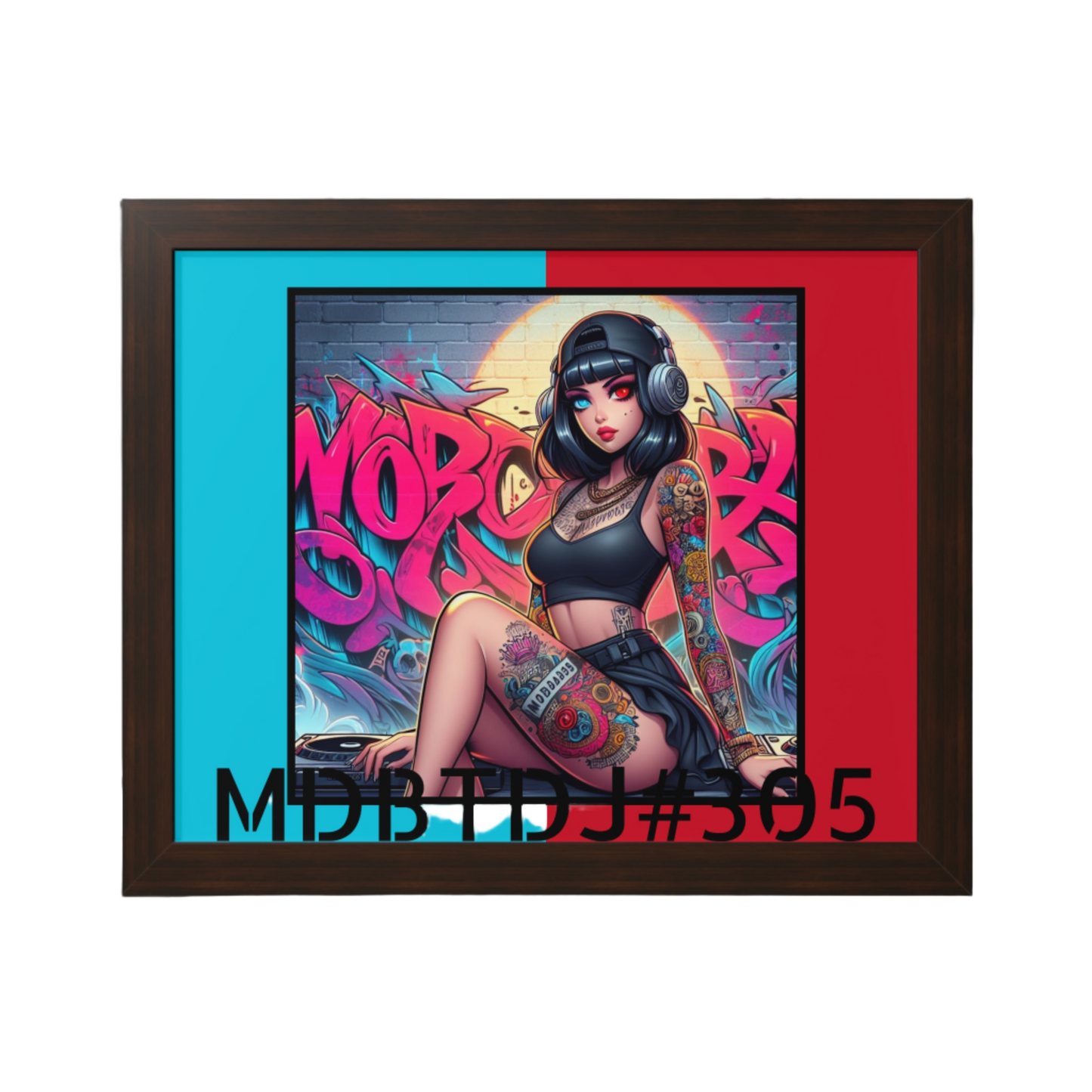 MDBTDJ#305 20x16 Tattooed Dj's LE Framed Horizontal Poster Wall Decor