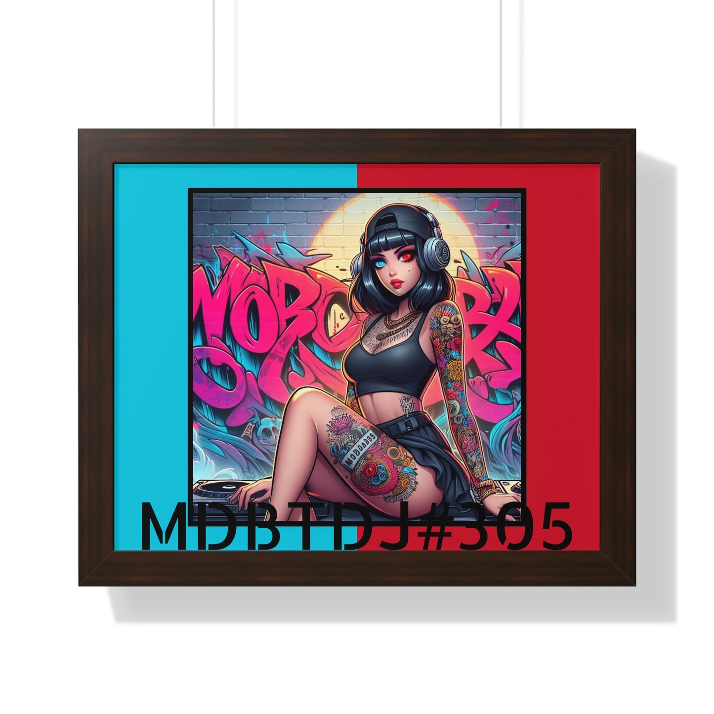 MDBTDJ#305 20x16 Tattooed Dj's LE Framed Horizontal Poster Wall Decor