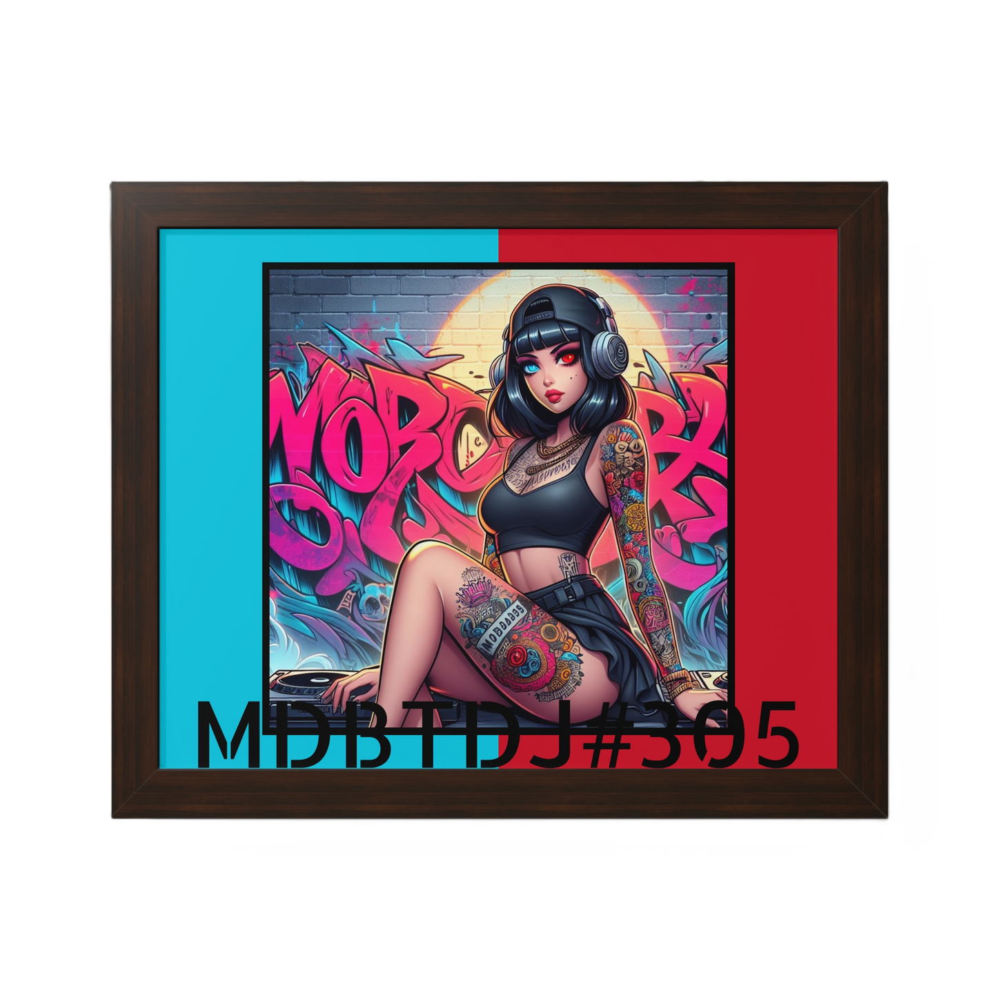 MDBTDJ#305 20x16 Tattooed Dj's LE Framed Horizontal Poster Wall Decor