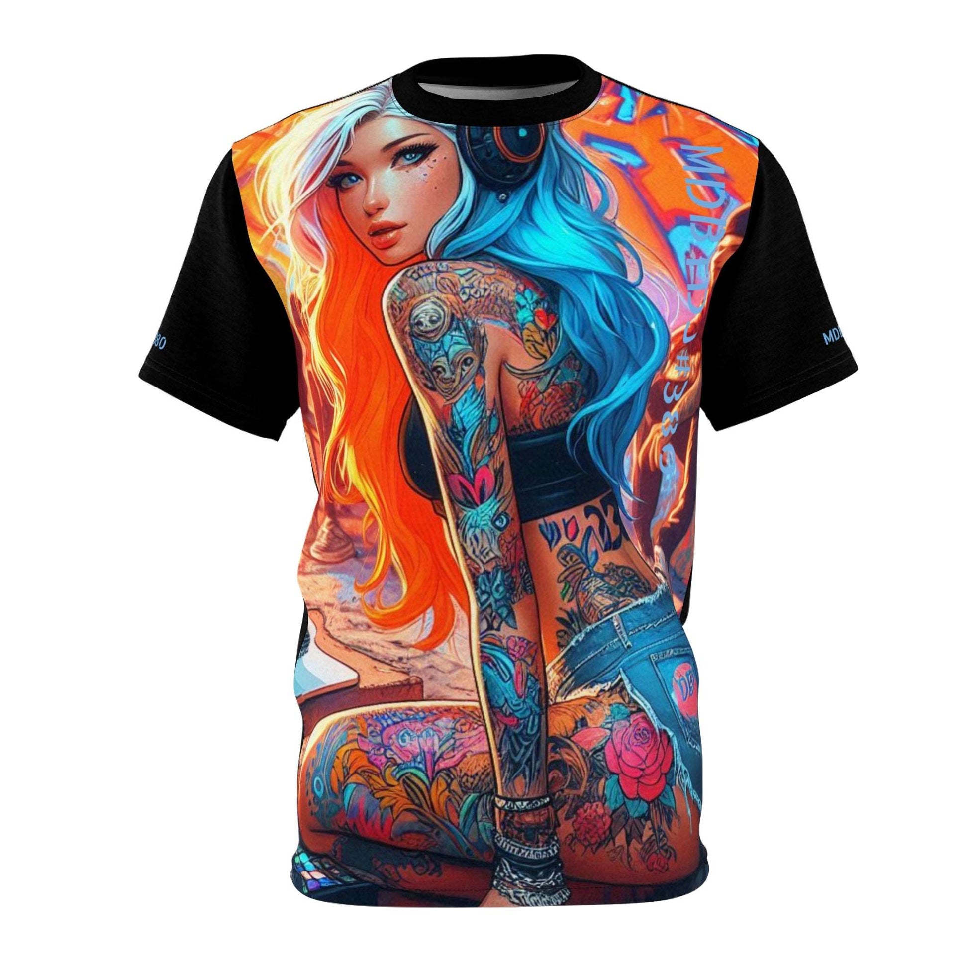 MDBTDJ#380 Unisex Cut & Sew Tee Tattooed Dj's Limited Edition, All Over Prints, Uncategorized, Tattooed Djs Shop