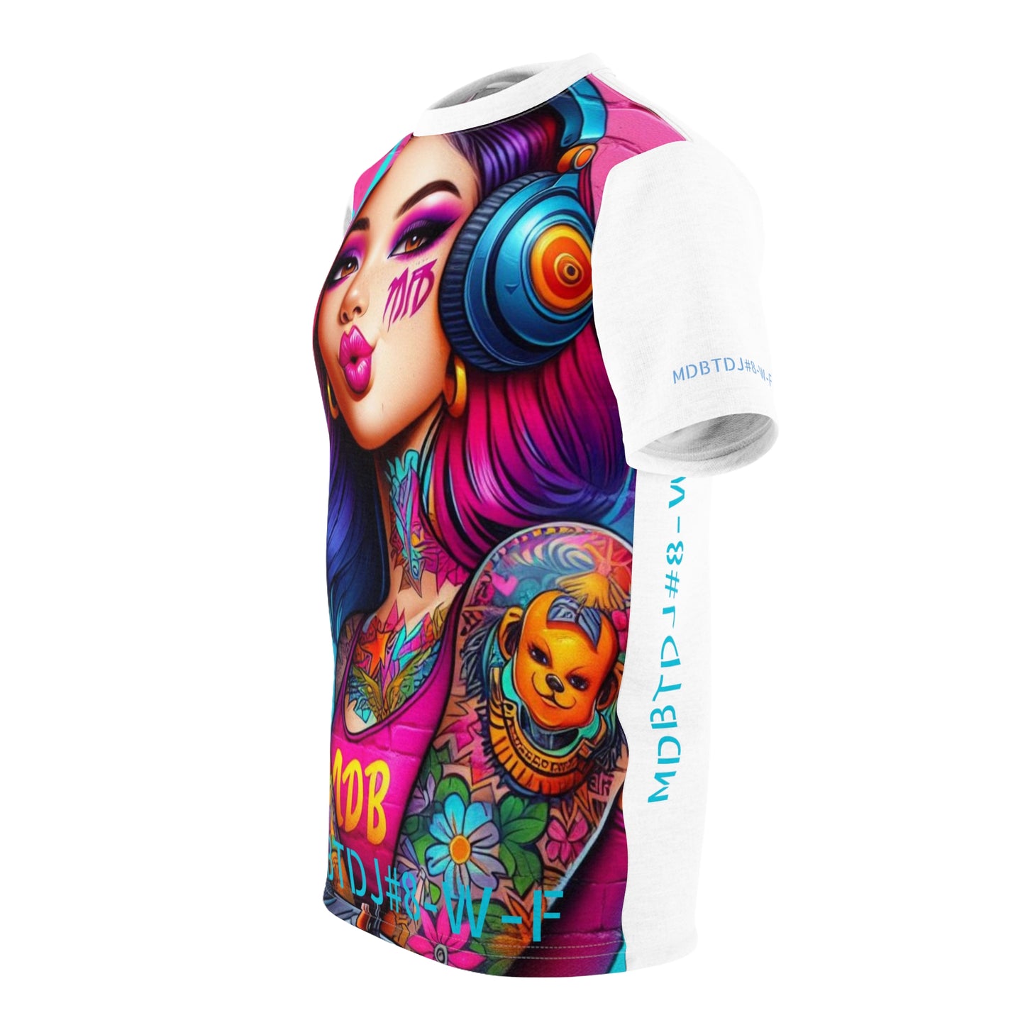 MDBTDJ#8-W-F Premium Tee Shirt - Tattooed Dj's Limited Edition - Unisex, T-Shirt, Clothing Tops, Tattooed Djs Shop