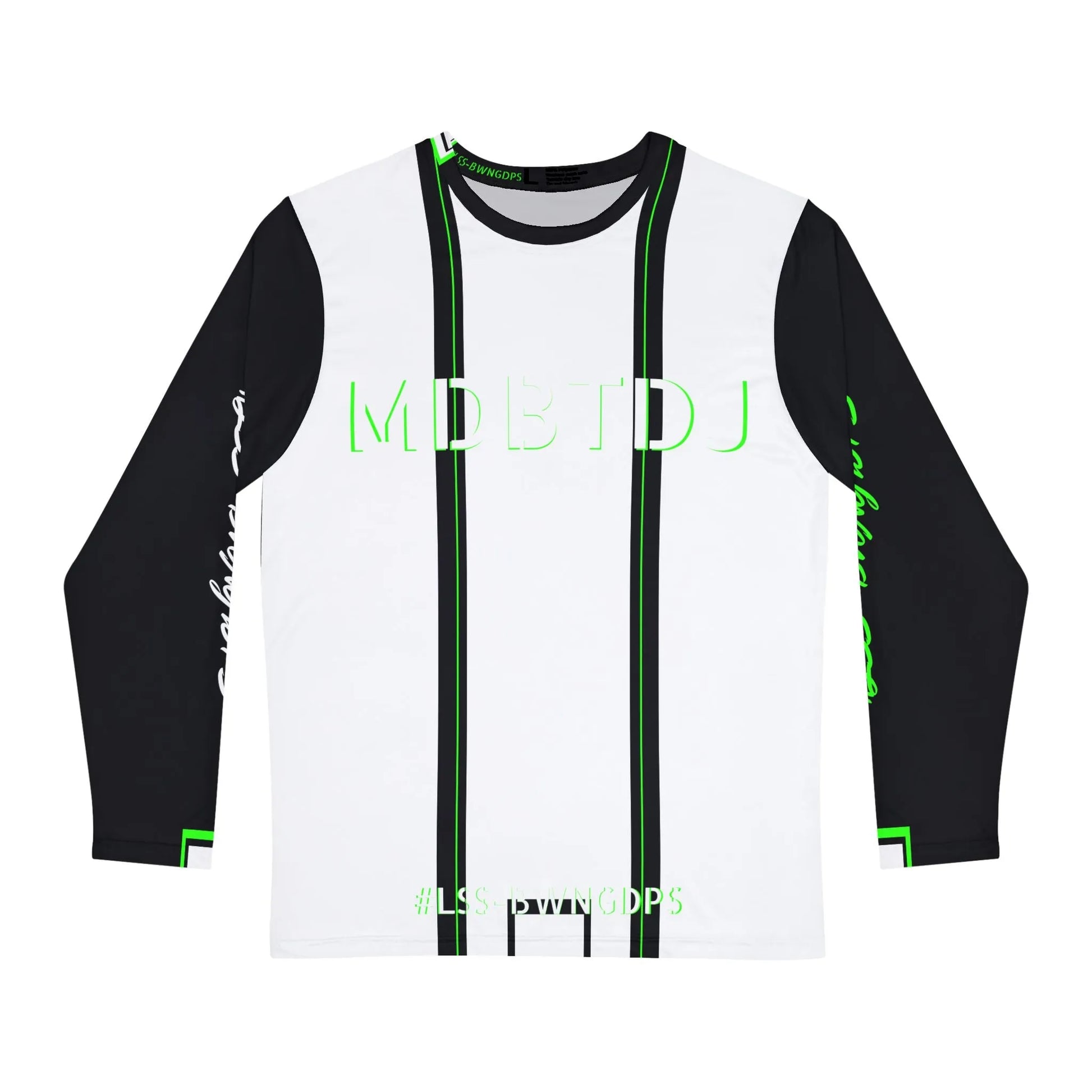 MDBTDJ#LSS-BWNGDPS Men's Long Sleeve Shirt, Long Sleeve Shirt, Activewear Tops, Tattooed Djs Shop