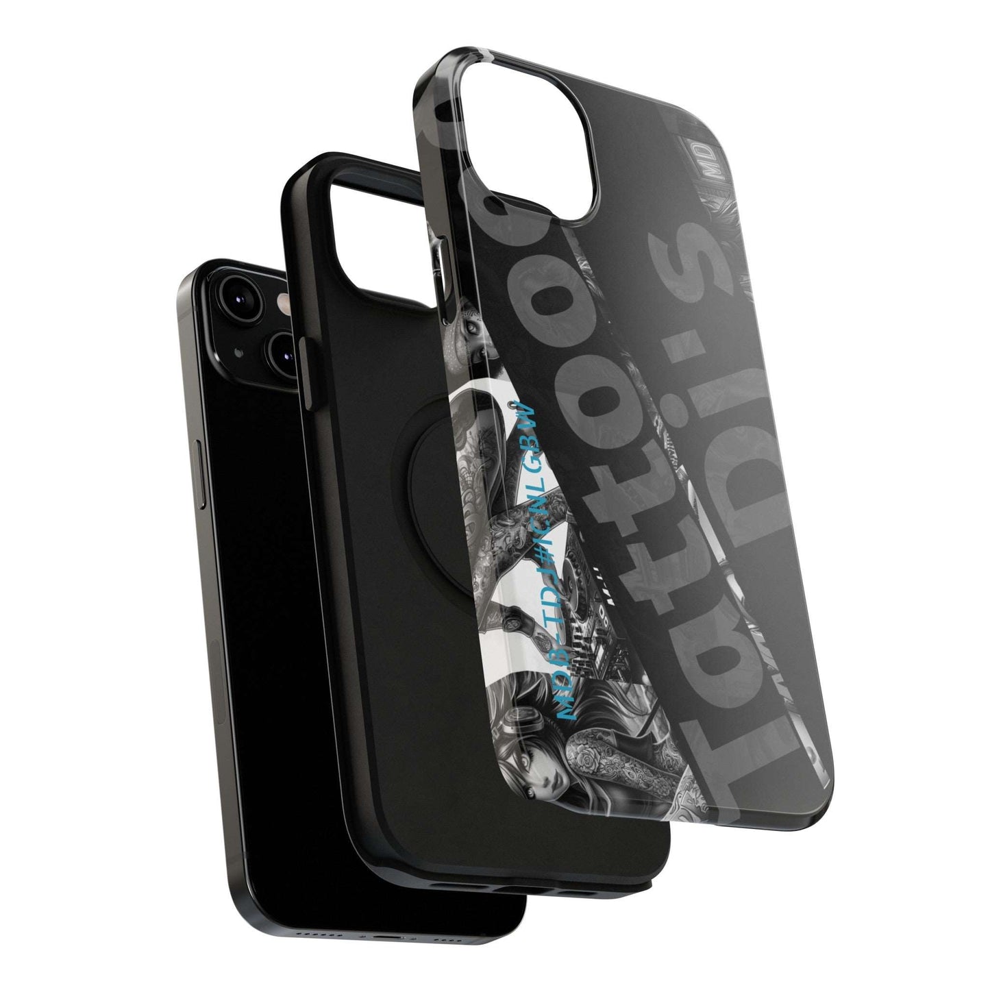 MDB-TDJ#ICNLGBW Impact-Resistant Phone Case Tattooed DJ's Limited Edition Fits Most