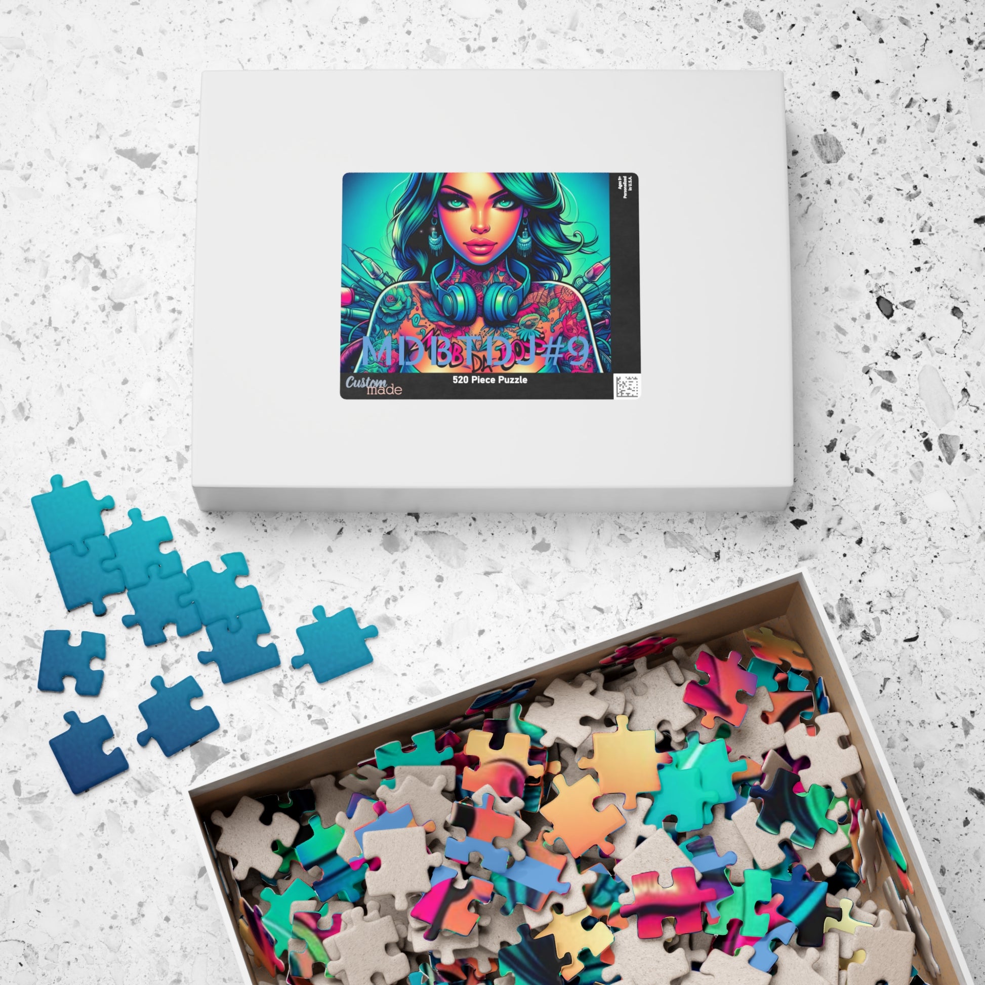 MDBTDJ#9 Puzzle (110, 252, 520, 1014-piece) Tattooed Dj's Limited Edition, Puzzle, Puzzles, Tattooed Djs Shop