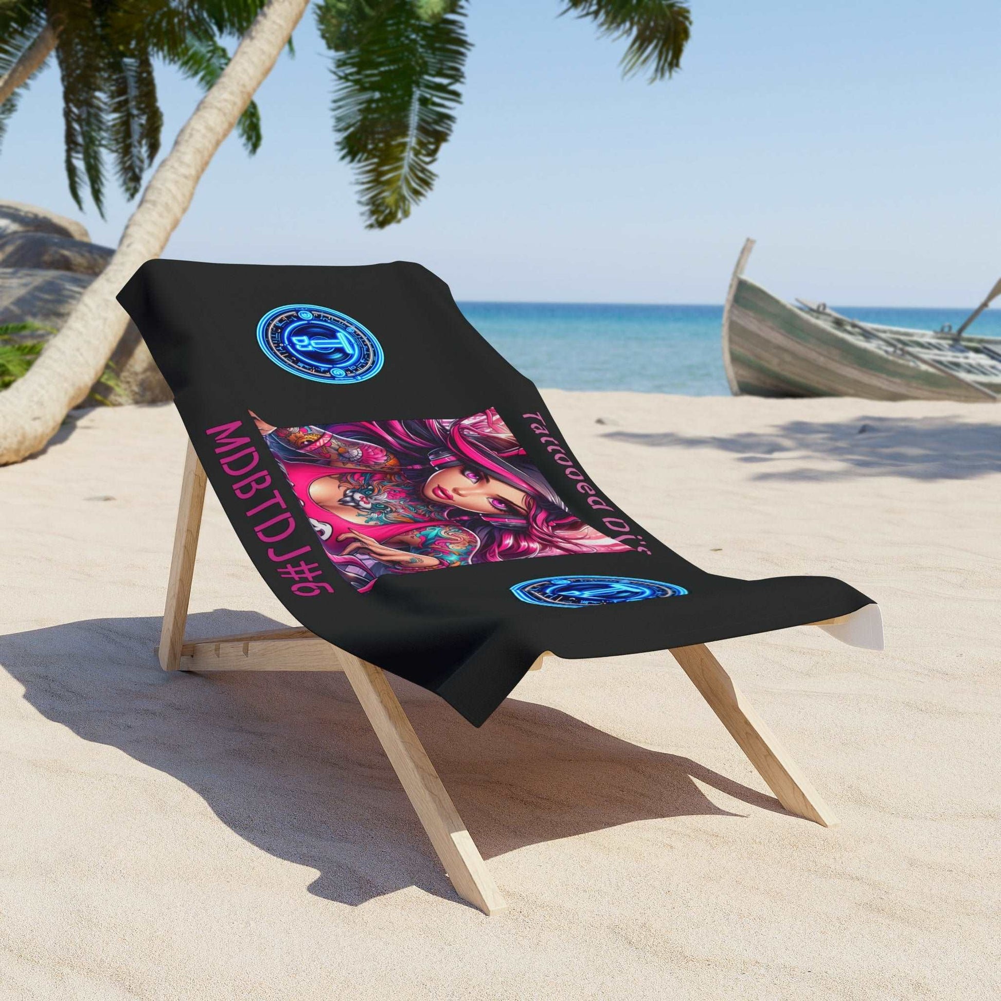 MDBTDJ#6 Beach Towel Tattooed DJ's Limited Edition, Home Decor, Tattooed Djs Shop