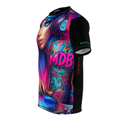 MDBTDJ#46 Premium Art Tee Shirt - Tattooed Dj's Limited Edition - Unisex, All Over Prints, Tattooed Djs Shop