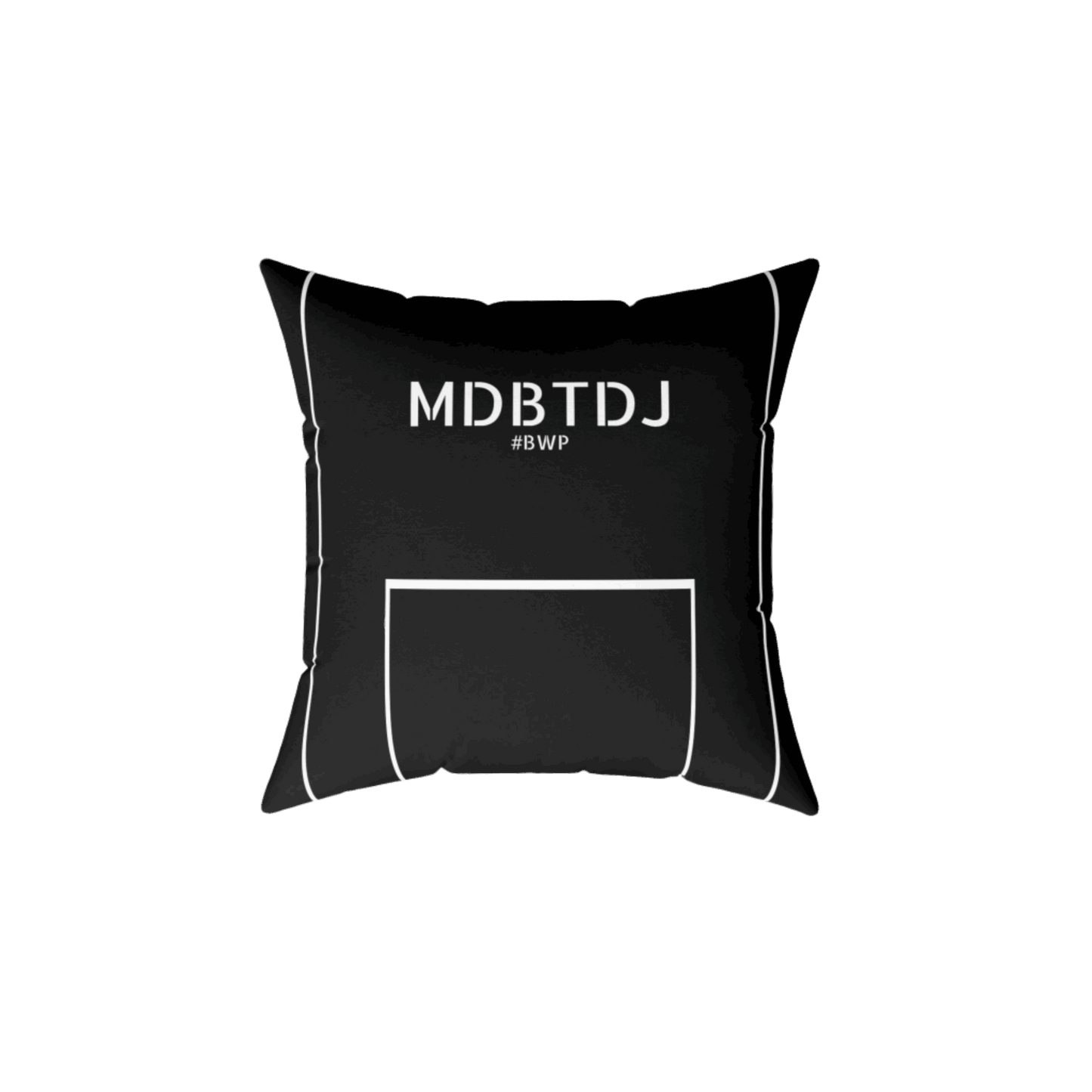 MDBTDJ#BWP Spun Polyester Square Pillow