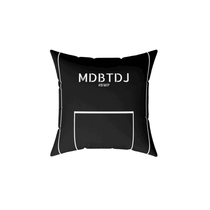 MDBTDJ#BWP Spun Polyester Square Pillow