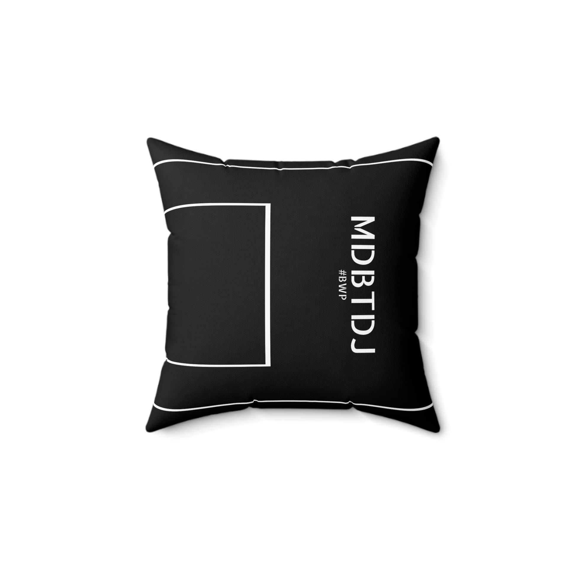 MDBTDJ#BWP Spun Polyester Square Pillow, Home Decor, Tattooed Djs Shop