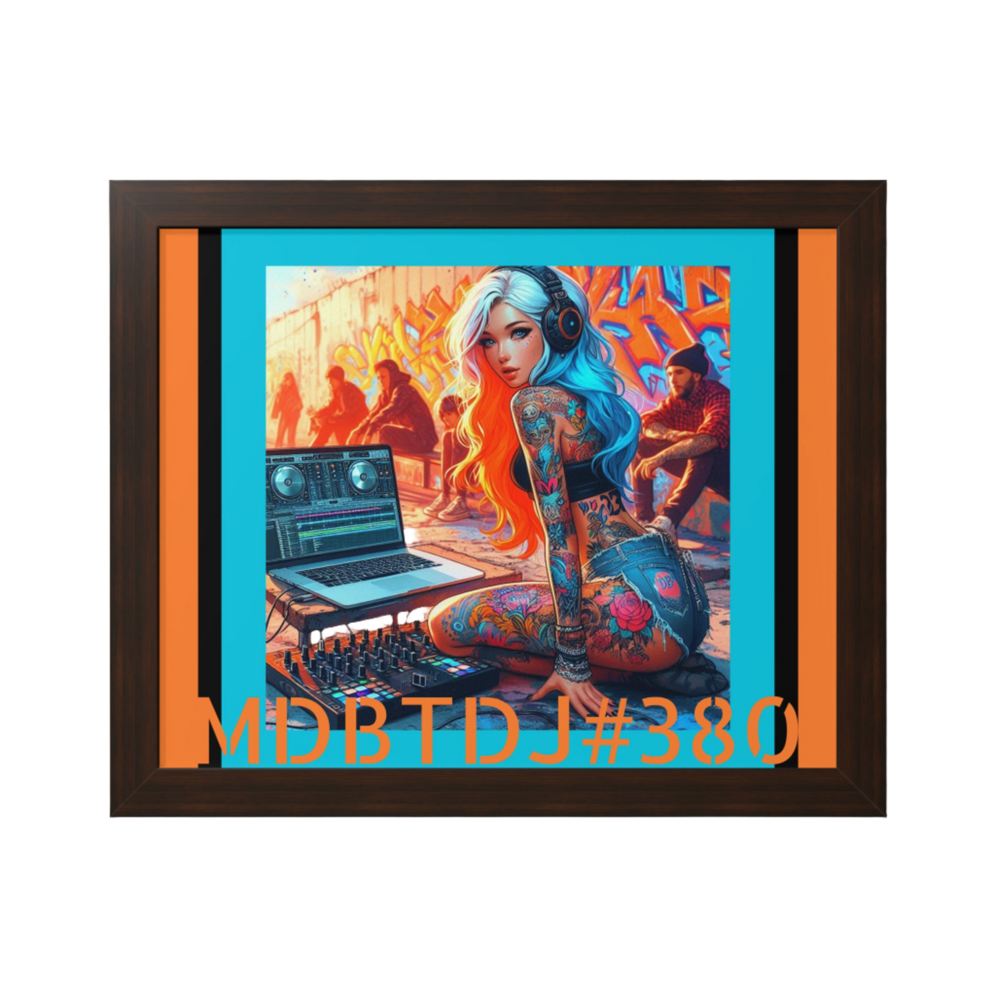 MDBTDJ#380 20x16 Tattooed Dj's LE Framed Horizontal Poster Wall Decor