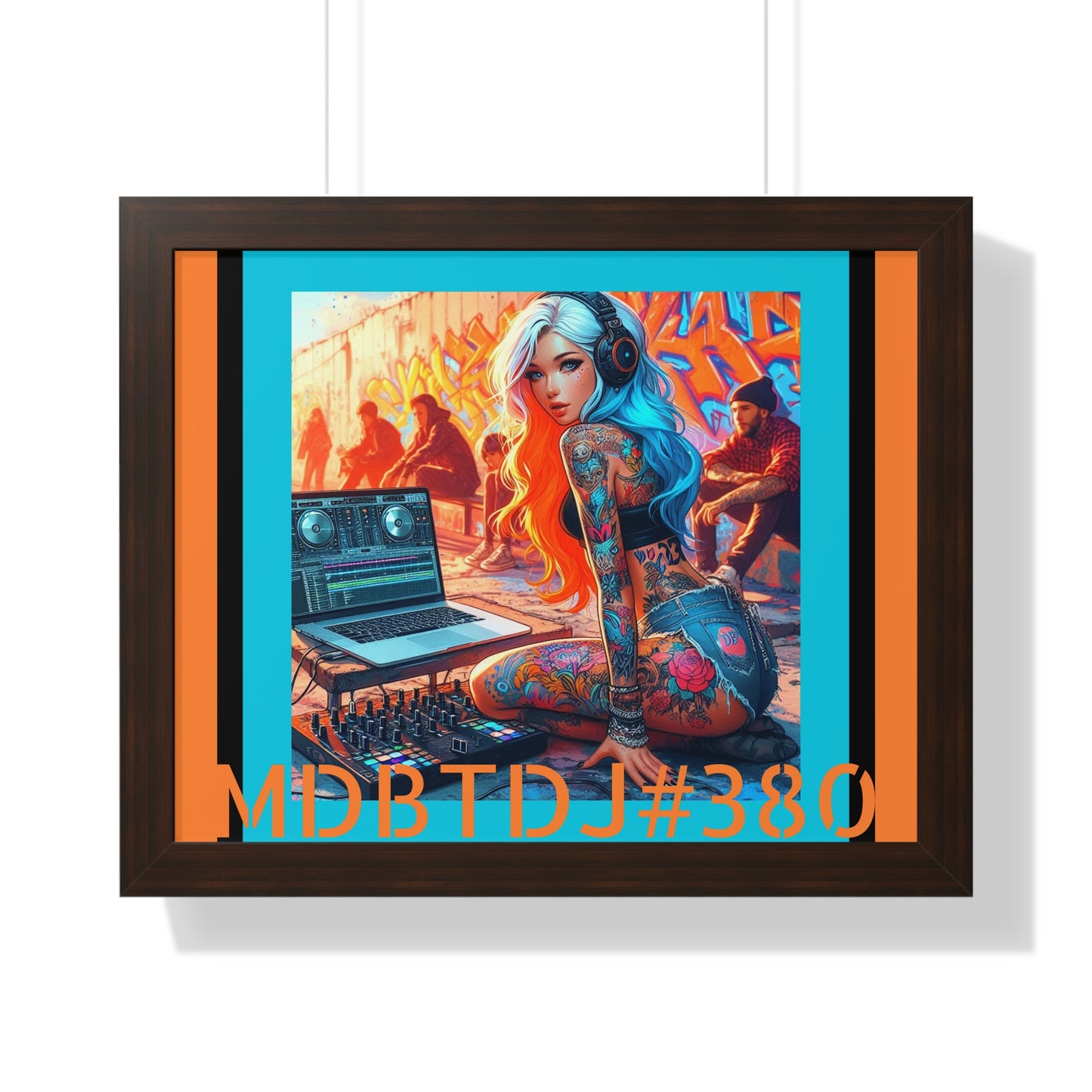 MDBTDJ#380 20x16 Tattooed Dj's LE Framed Horizontal Poster Wall Decor