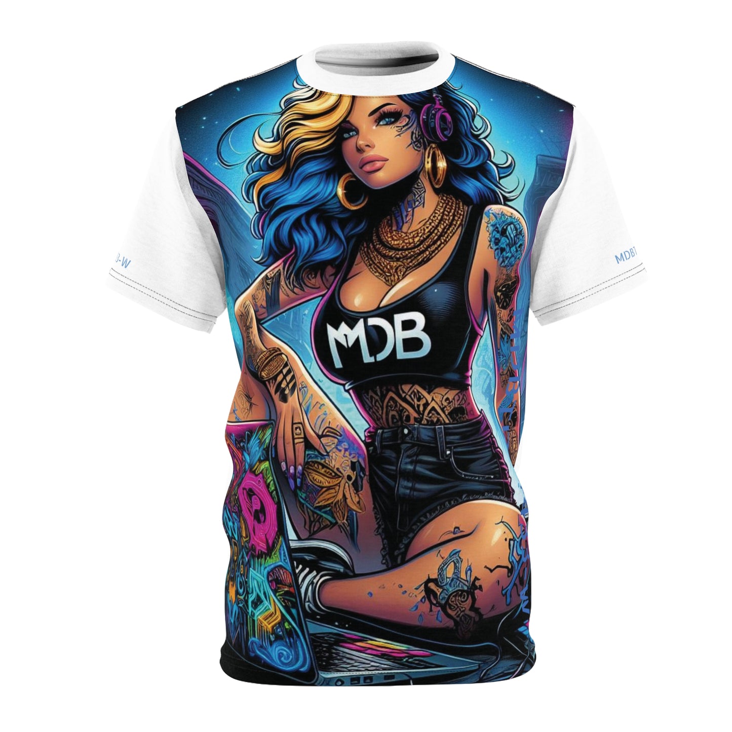 MDBTDJ#433-W Premium Art Tee Shirt - Unisex Tattooed Dj's Limited Edition