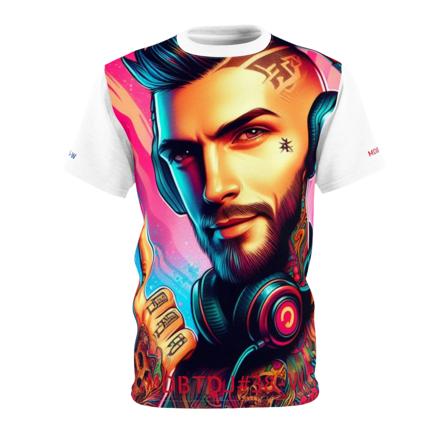 MDBTDJ#38-W Premium Art Tee Shirt - Tattooed Dj's Limited Edition - Unisex