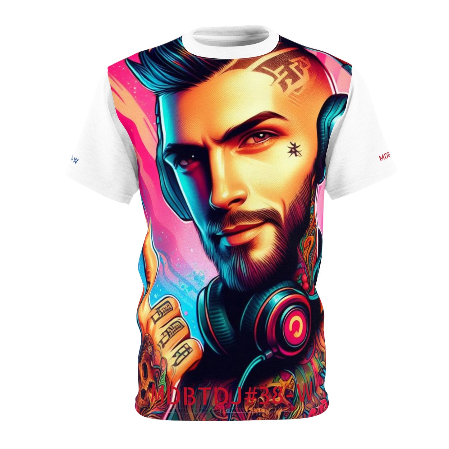 MDBTDJ#38-W Premium Art Tee Shirt - Tattooed Dj's Limited Edition - Unisex