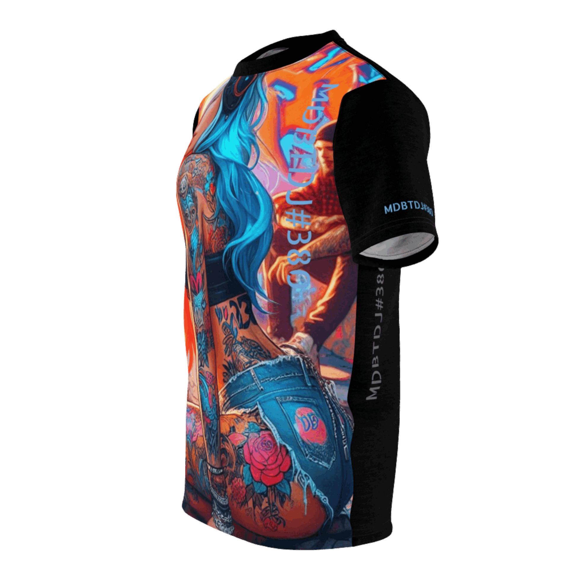 MDBTDJ#380 Unisex Cut & Sew Tee Tattooed Dj's Limited Edition, All Over Prints, Uncategorized, Tattooed Djs Shop