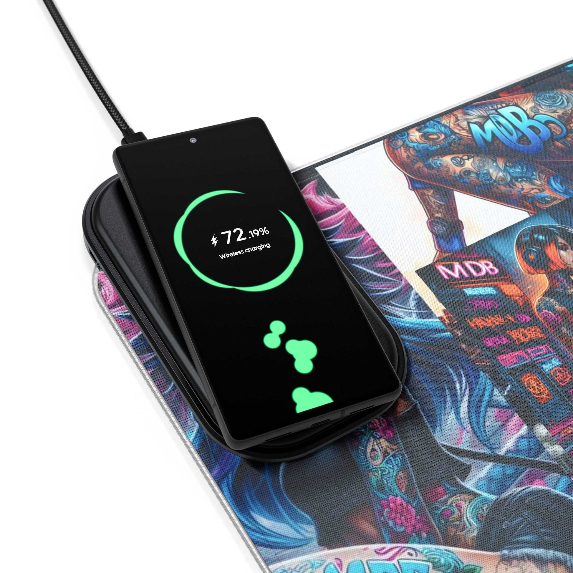 MDBTDJ#LDMP LED Gaming Mouse Pad, Wireless Charging Tattooed Dj's Limited Edition, Home Decor, Tattooed Djs Shop