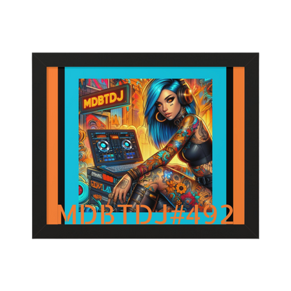 MDBTDJ#492 20x16 Tattooed Dj's LE Framed Horizontal Poster Wall Decor