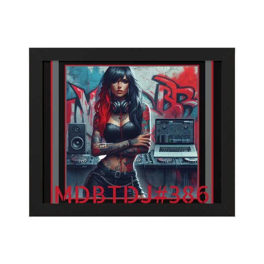 MDBTDJ#386 20x16 Tattooed Dj's LE Framed Horizontal Poster Wall Decor