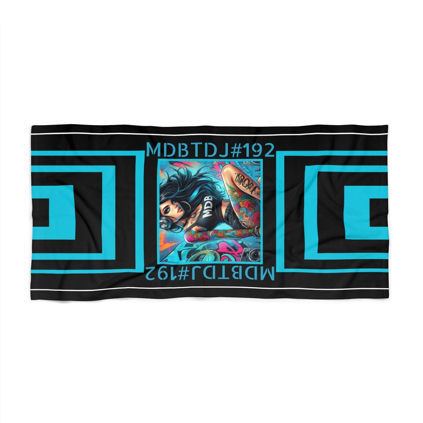 MDBTDJ#192T2DJ Beach Towel, Beach Towel, Uncategorized, Tattooed Djs Shop