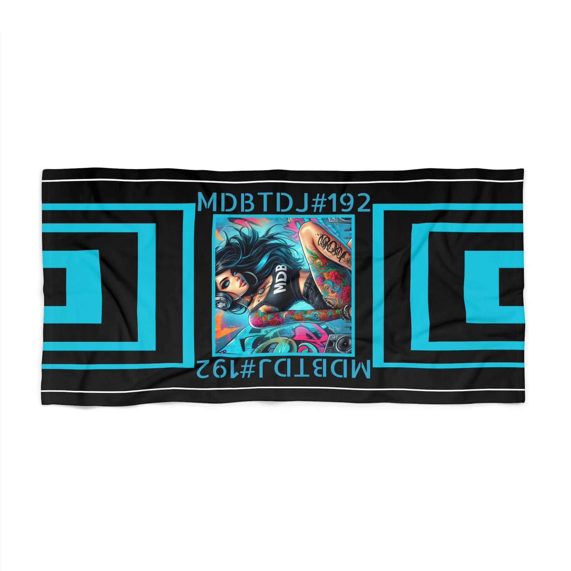MDBTDJ#192T2DJ Beach Towel, Beach Towel, Uncategorized, Tattooed Djs Shop