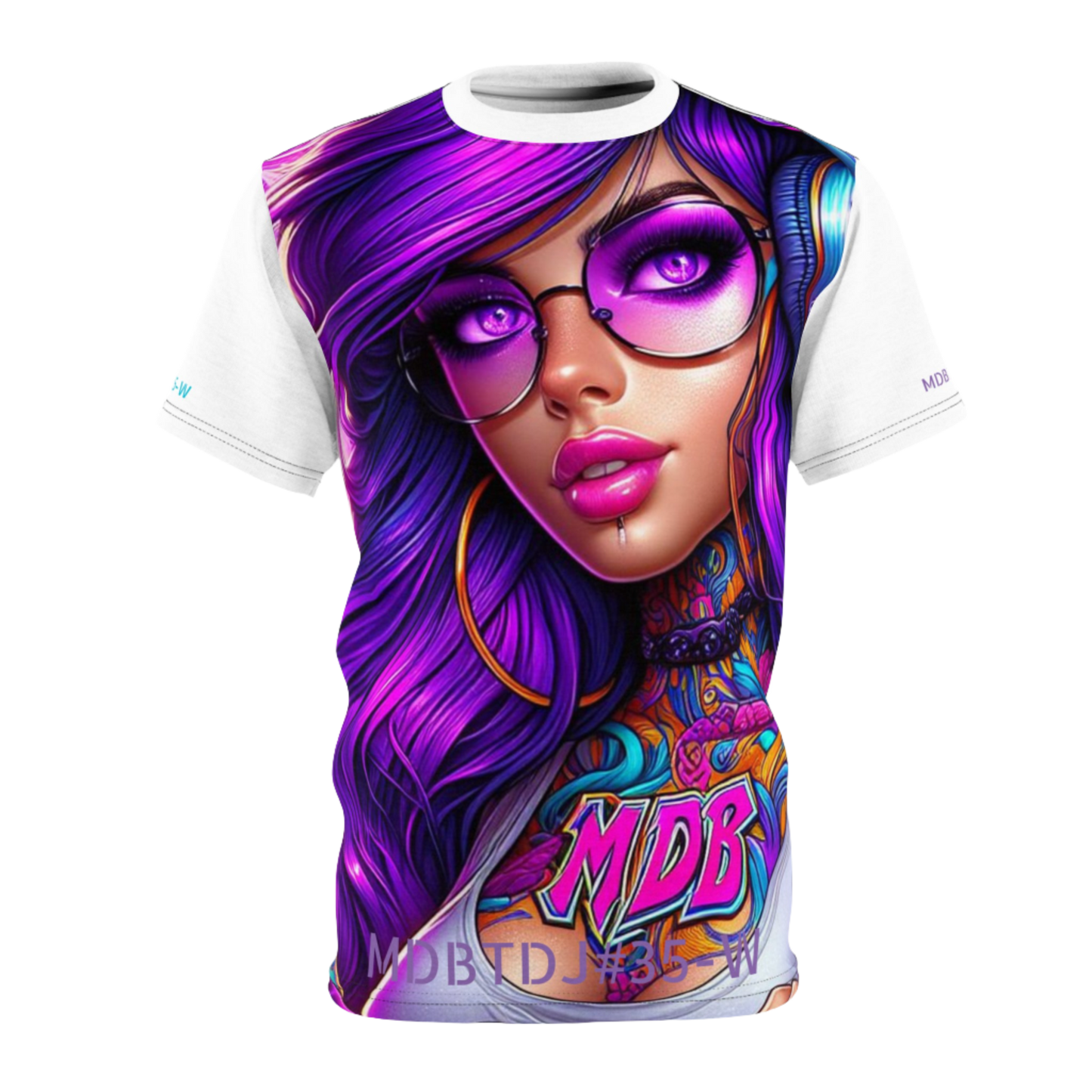 MDBTDJ#35-W Premium Art Tee Shirt - Tattooed Dj's Limited Edition - Unisex