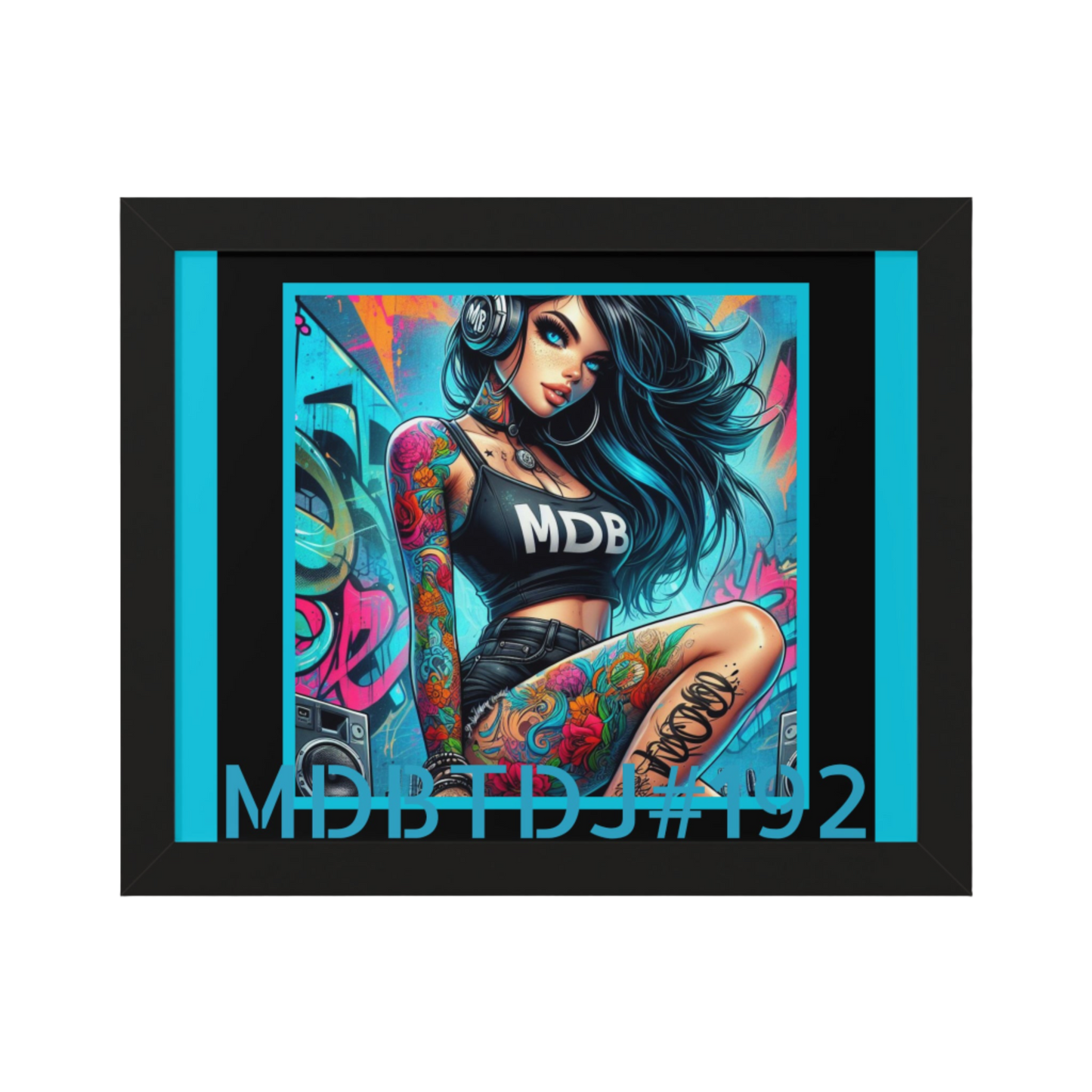 MDBTDJ#192 20x16 Tattooed Dj's LE Framed Horizontal Poster Wall Decor