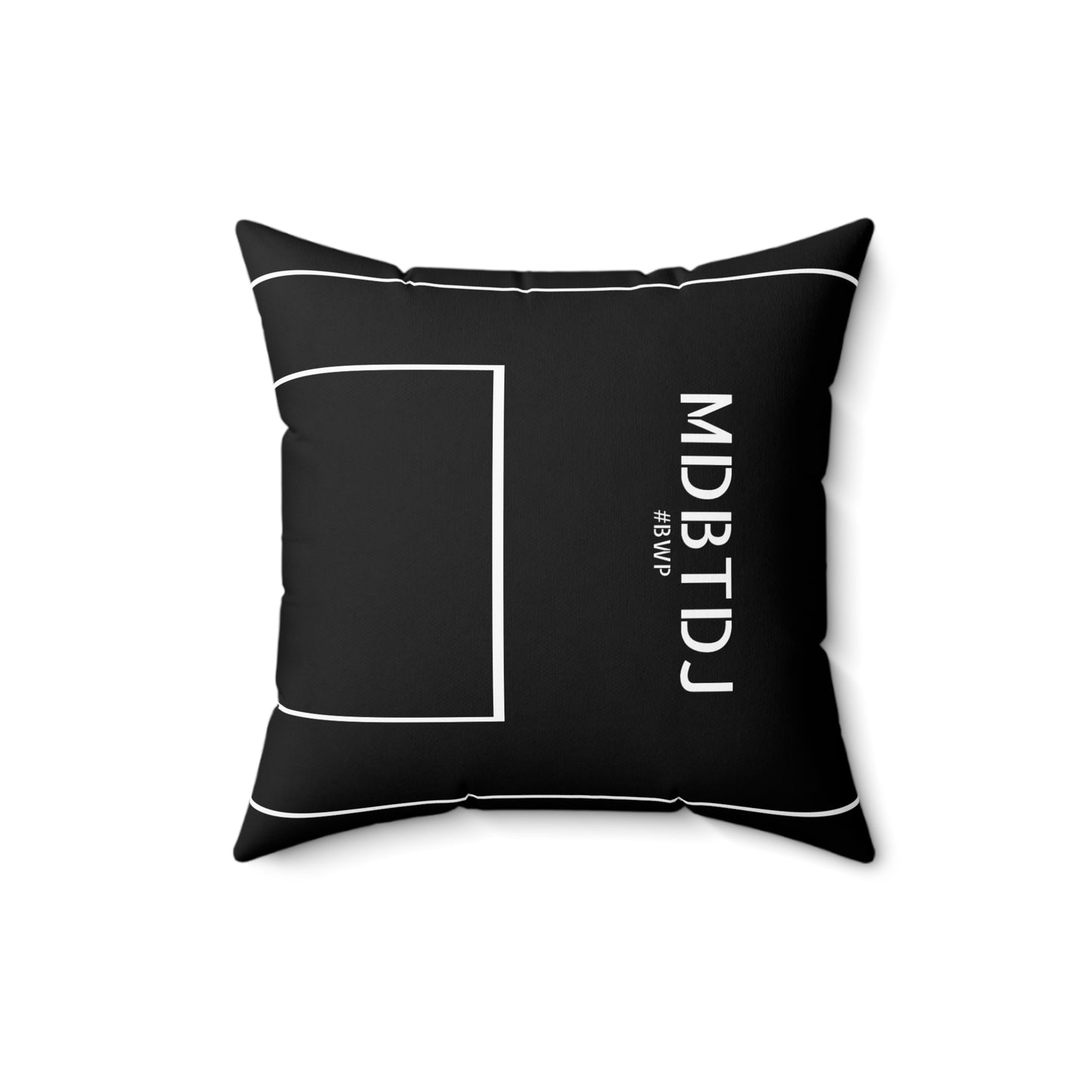 MDBTDJ#BWP Spun Polyester Square Pillow, Home Decor, Tattooed Djs Shop