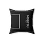 MDBTDJ#BWP Spun Polyester Square Pillow, Home Decor, Tattooed Djs Shop