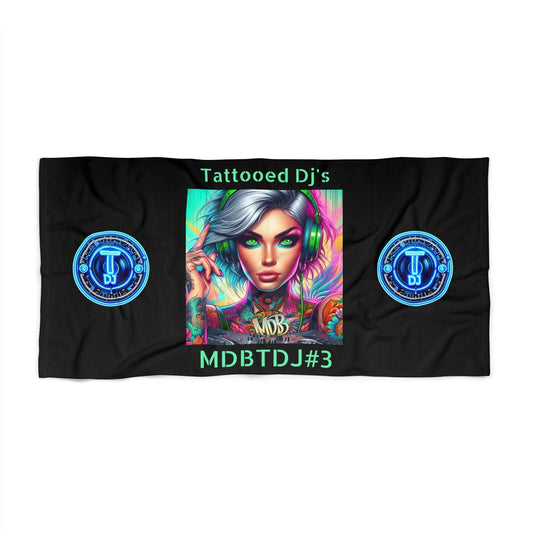 MDBTDJ#3 Beach Towel Tattooed Dj's Limited Edition, Home Decor, Apparel & Accessories, Tattooed Djs Shop