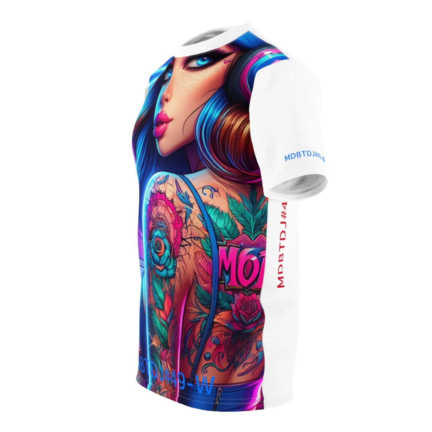 MDBTDJ#49-W Premium Art Tee Shirt - Tattooed Dj's Limited Edition - Unisex, T-Shirt, Activewear Tops, Tattooed Djs Shop