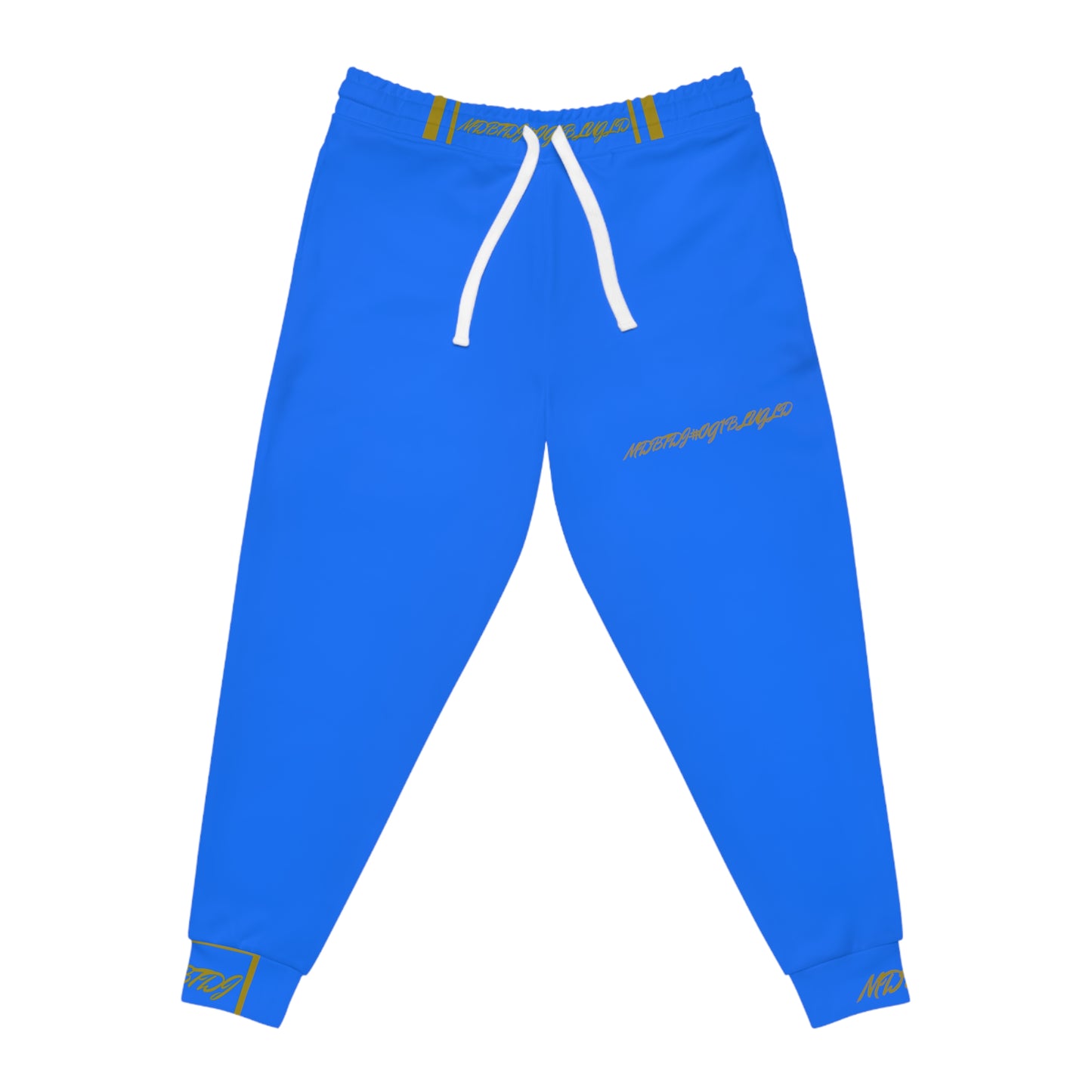 MDBTDJ#OG1BLUGLD Athletic Joggers Activewear Sweat Pants, All Over Prints, Tattooed Djs Shop