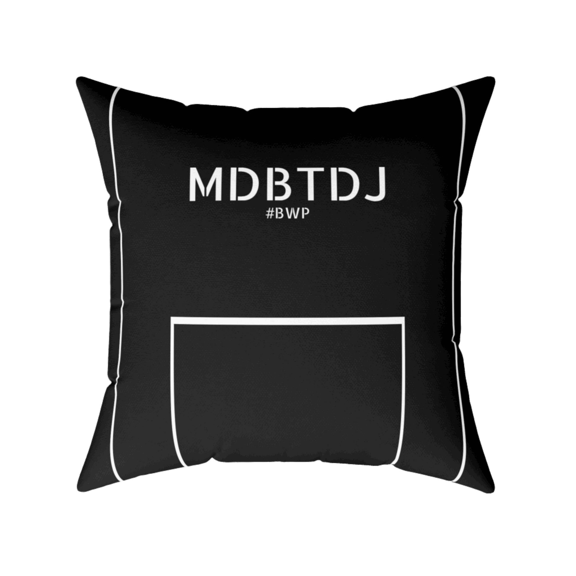 MDBTDJ#BWP Spun Polyester Square Pillow