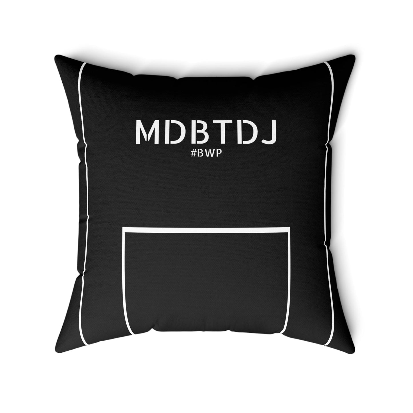 MDBTDJ#BWP Spun Polyester Square Pillow, Home Decor, Tattooed Djs Shop