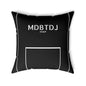 MDBTDJ#BWP Spun Polyester Square Pillow, Home Decor, Tattooed Djs Shop