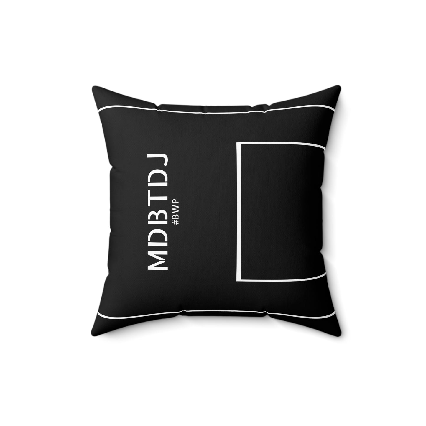 MDBTDJ#BWP Spun Polyester Square Pillow