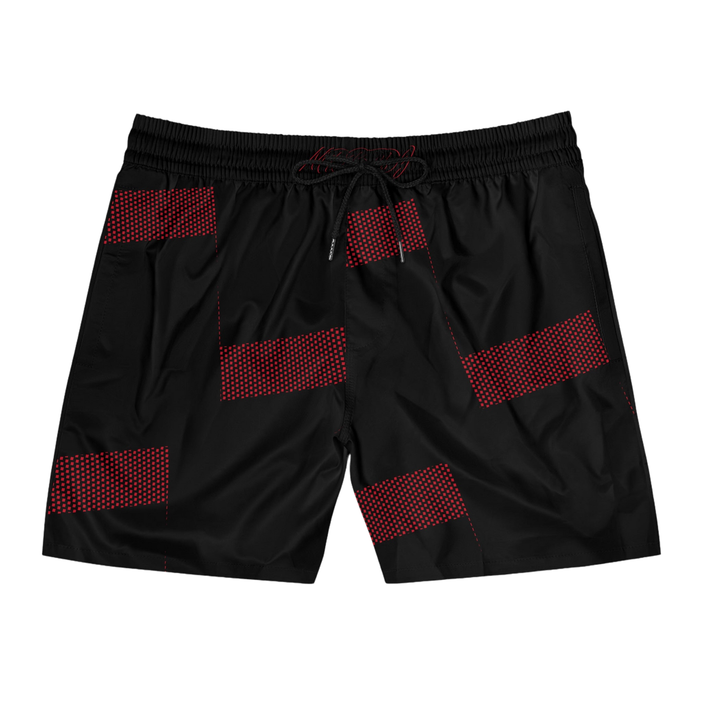 MDBTDJ#MLSBRSQ Men's Mid-Length Swim Shorts, All Over Prints, Tattooed Djs Shop