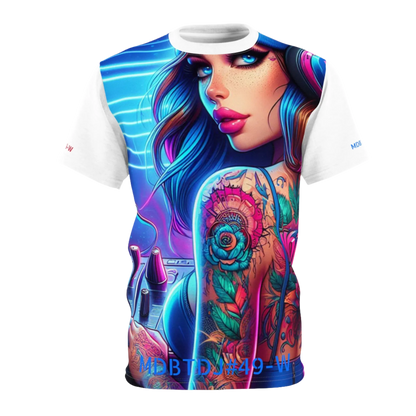 MDBTDJ#49-W Premium Art Tee Shirt - Tattooed Dj's Limited Edition - Unisex, T-Shirt, Activewear Tops, Tattooed Djs Shop