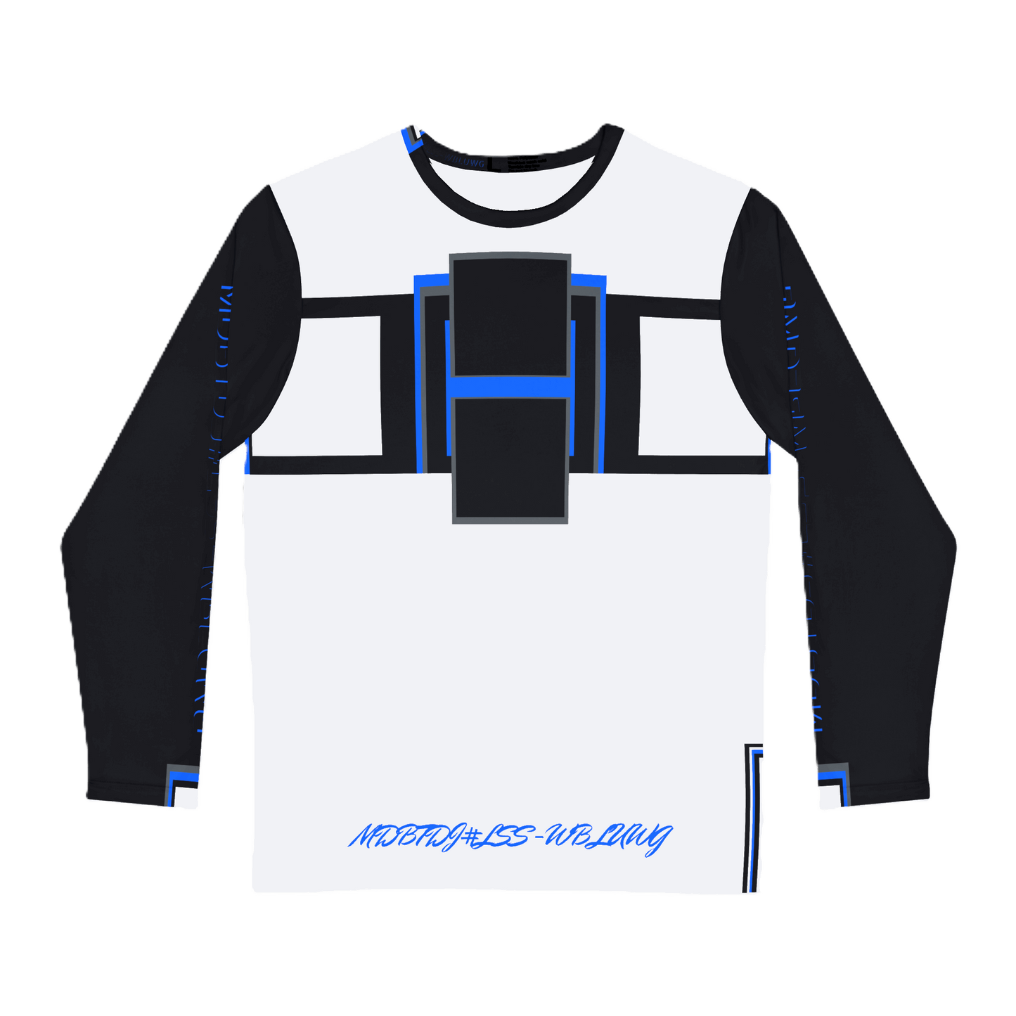 MDBTDJ#LSS-WBLUWG Men's Long Sleeve Shirt Tattooed Dj's Limited Edition, All Over Prints, Uncategorized, Tattooed Djs Shop